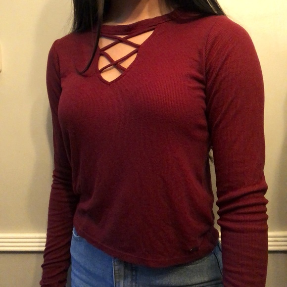 hollister cris cross long sleeve - Picture 1 of 2